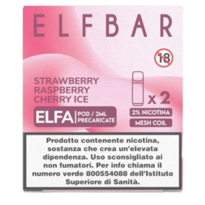 ELFA POD - STRAWBERRY RASPBERRY CHERRY ICE - 2ML ELFBAR 1