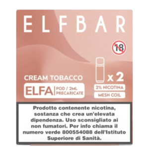 ELFA POD - CREAM TOBACCO - 2ML ELFBAR 1
